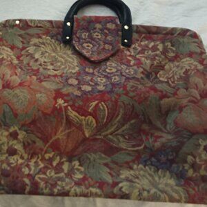 Flying Needle Gallery Multicolor Floral Tapestry Bag